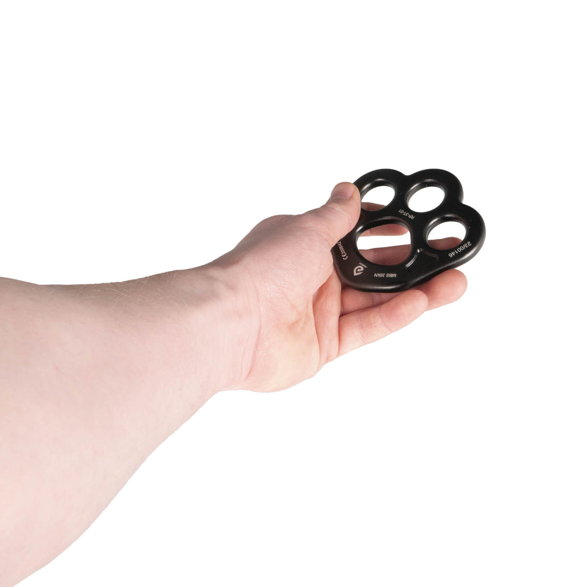 Prodigy 3 toe aerial rigging plate in hand