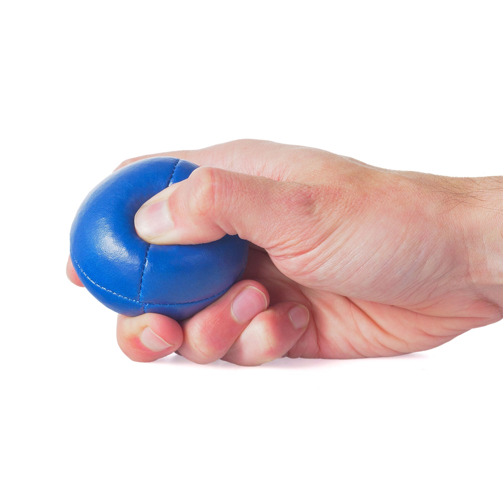 blue ball in hand