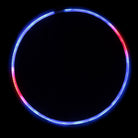 the hoop glowing blue and red