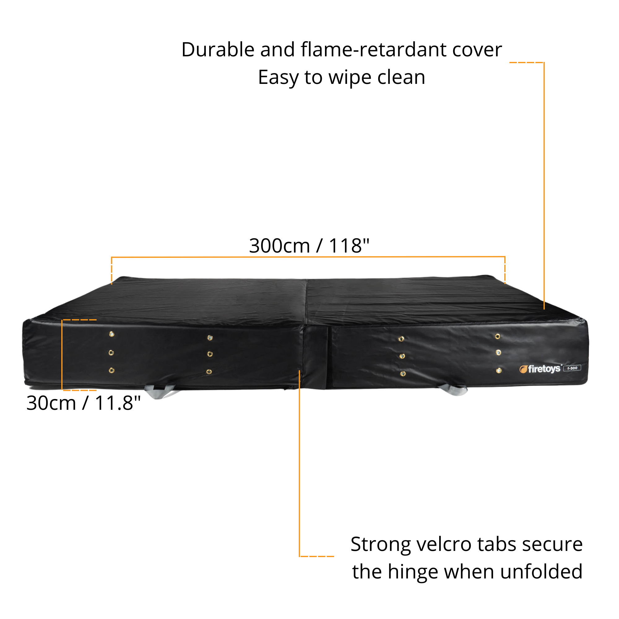 f-300 crash mat dimensions unfolded