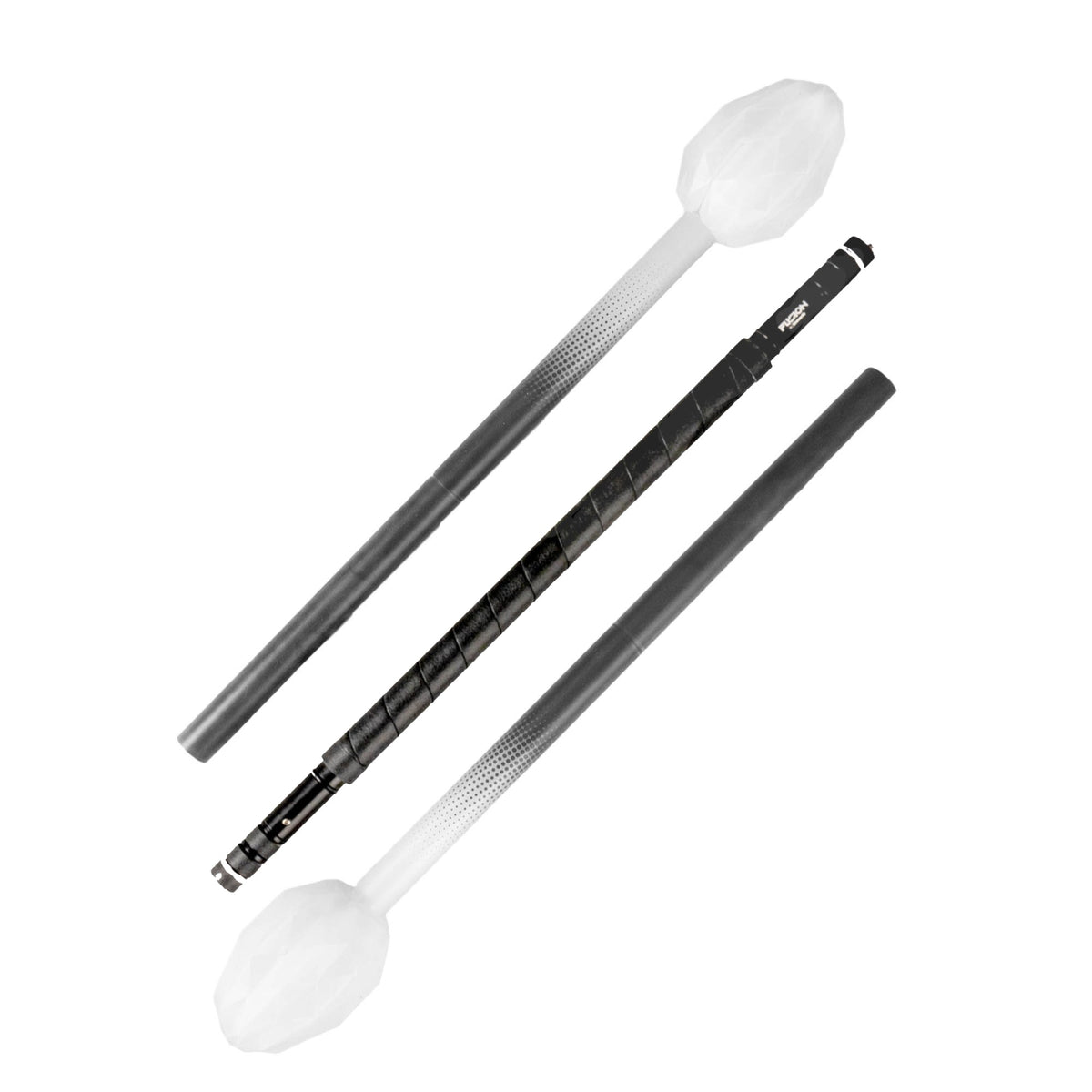 three part LED glow staff on white background