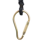 Large pear shaped carabiner attached to a rope