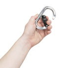 Petzl ball lock carabiner in hand