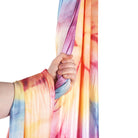 Cosmic rainbow silk wrapped around hand