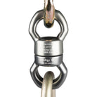 Prodigy SR-2 swivel connected to two carabiners