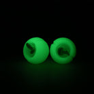 Silicone poi handles glowing in the dark