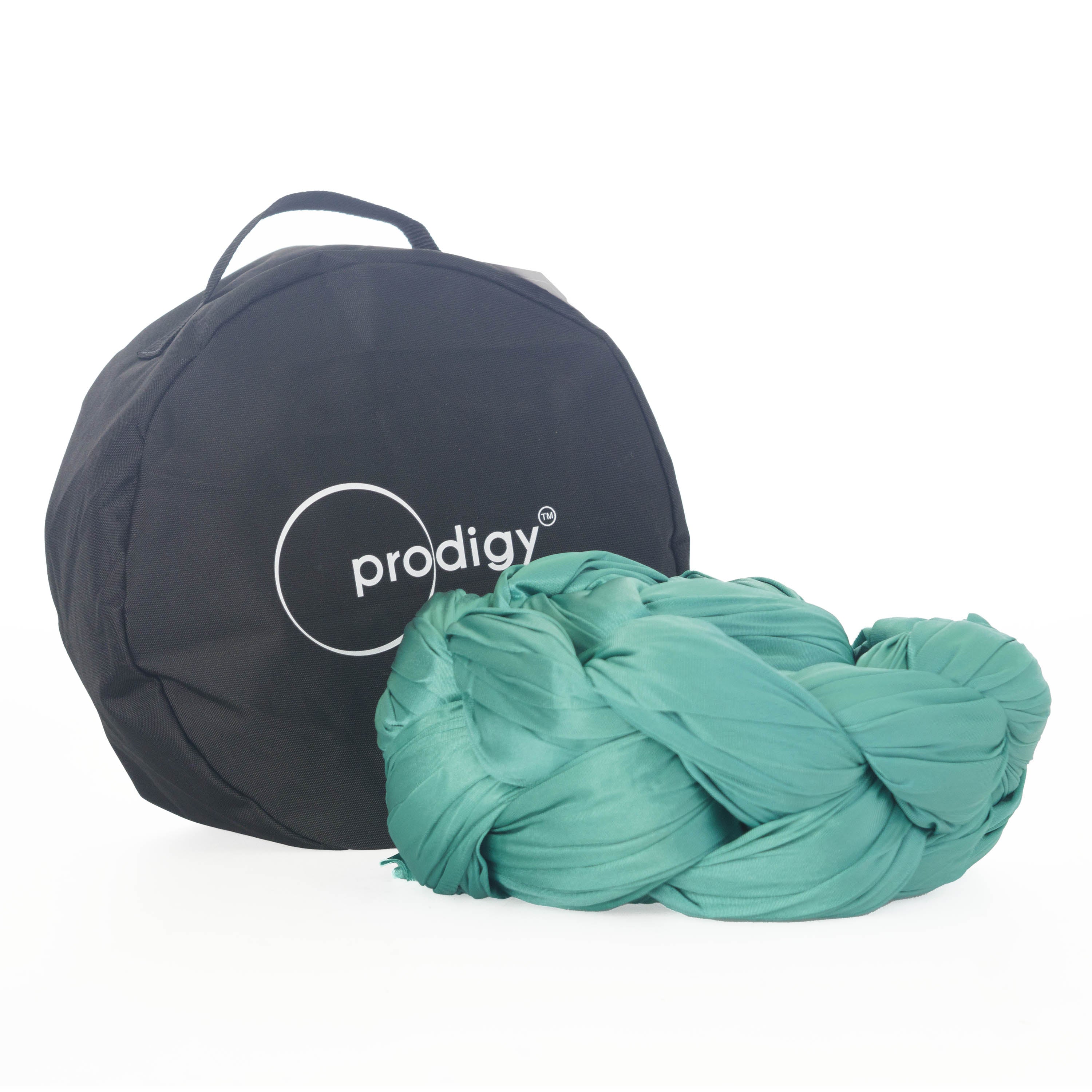 Jade Prodigy hammock tied next to bag